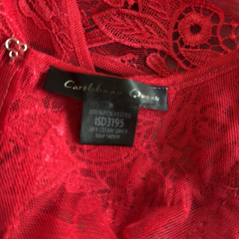 Red Lace Dress Size S available - Picture 7 of 7